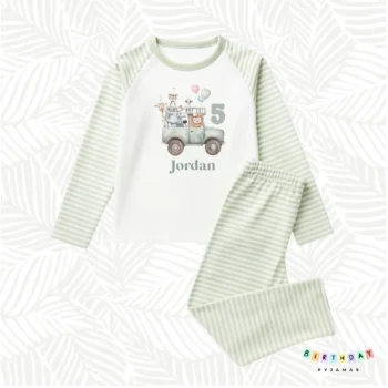 Animal Adventures Birthday Personalised Pyjamas
