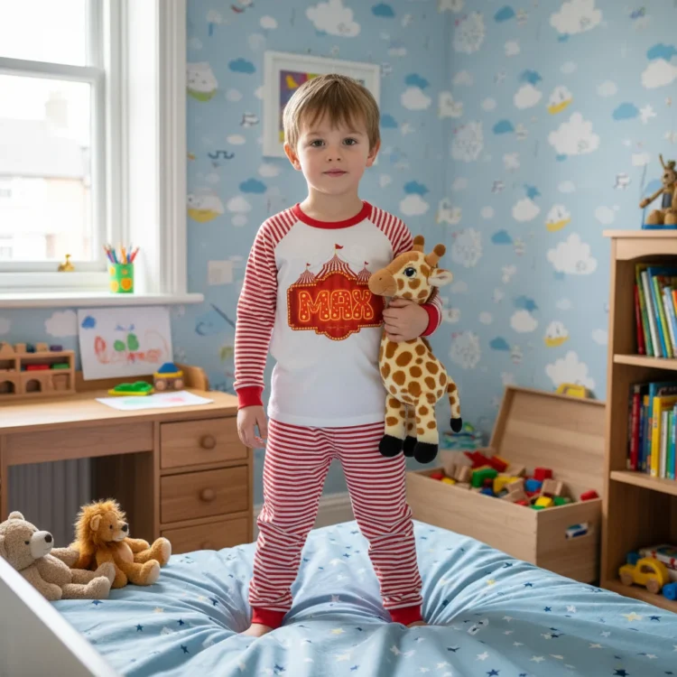 At The Circus Personalised Birthday Pyjamas – Kids Circus-Themed PJs