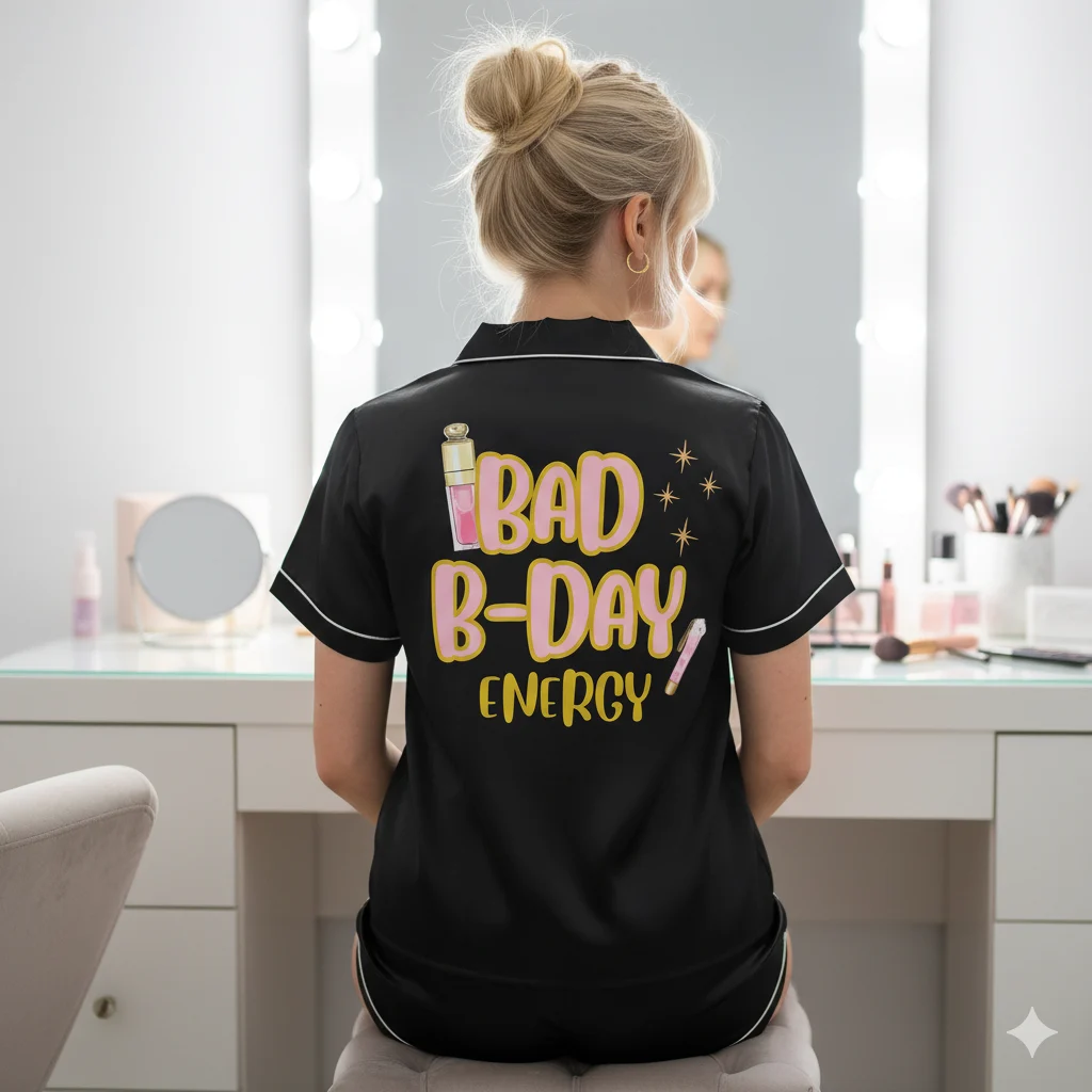 Bad Bday P Louise Birthday Pyjamas Satin