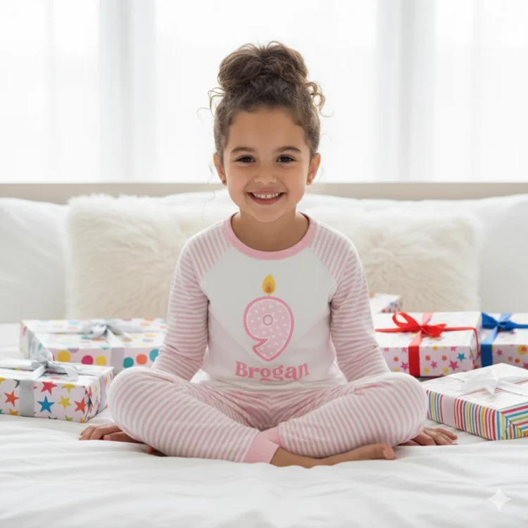 Birthday Candle Print Birthday Pyjamas