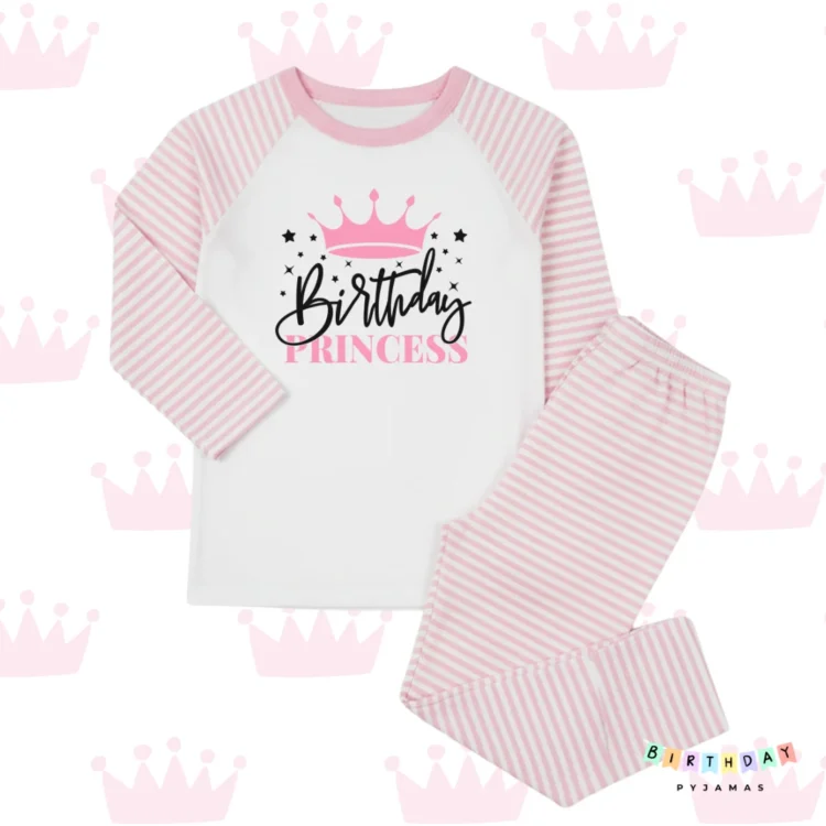 Birthday Princess Personalised Pyjamas – Custom Kids Birthday PJs