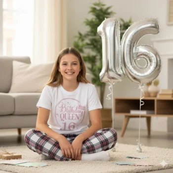 Birthday Queen 16 Personalised Pyjamas