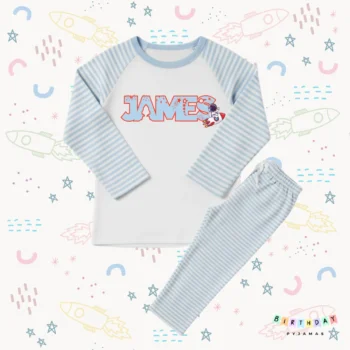 Blast Off Personalised Birthday Pyjamas – Kids Space Astronaut PJs