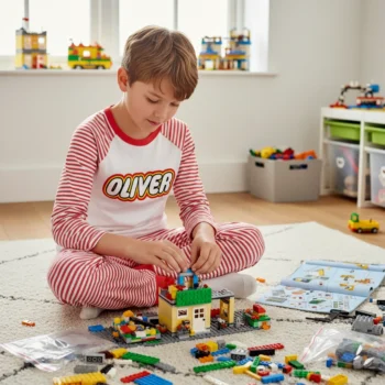 Building Blocks Personalised Pyjamas – Custom Kids Birthday PJs