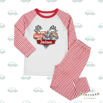 Cars Lightning And Gator Birthday Personalised Pyjamas