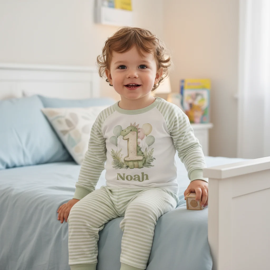 Dinosaur First Birthday Personalised Pyjamas