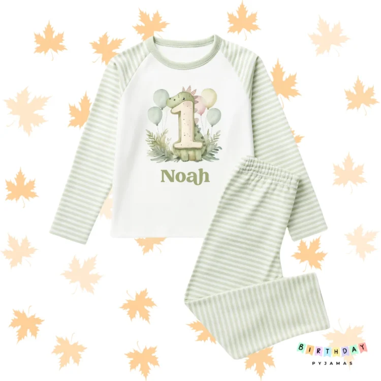 Dinosaur First Birthday Personalised Pyjamas
