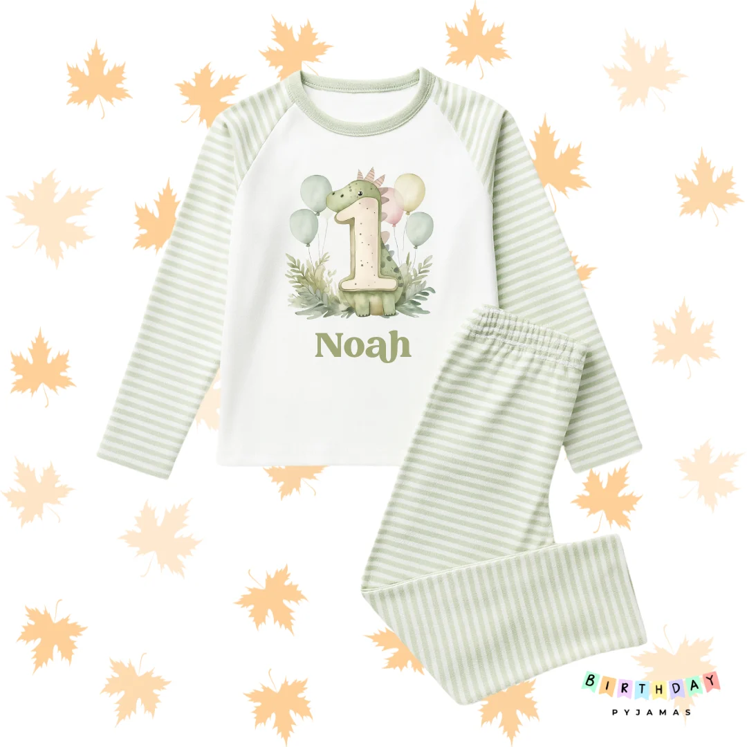 Dinosaur First Birthday Personalised Pyjamas