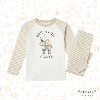 Donkey And Chick Personalised Birthday Pyjamas