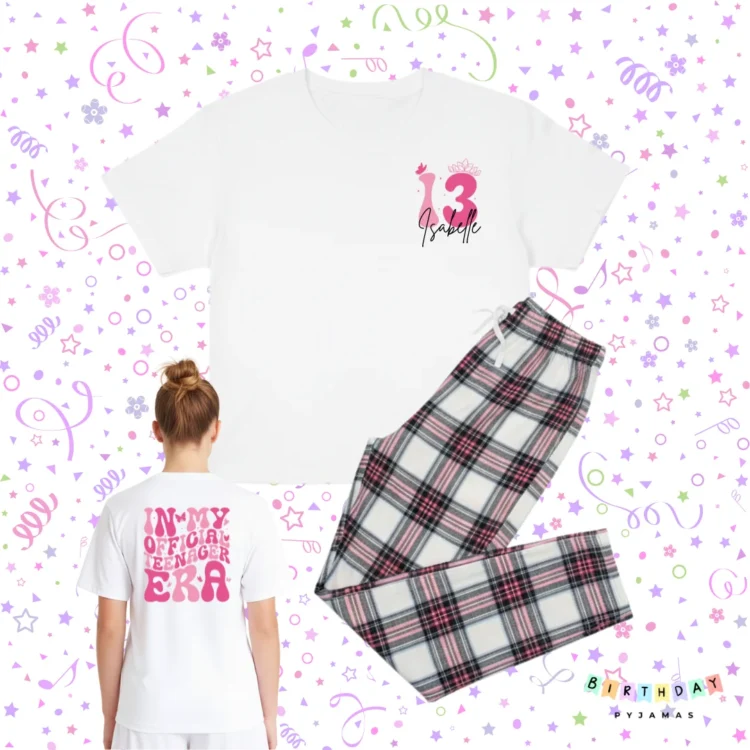In My Official Teenager Era 13th Personalised Birthday Pyjamas