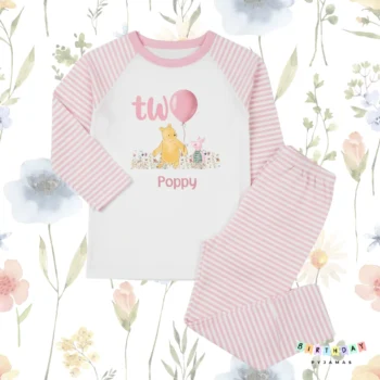 Little Wild Flower Two Balloon Birthday Personalised Pyjamas