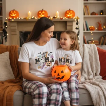 Mama Mini Matching Halloween Personalised Pyjamas