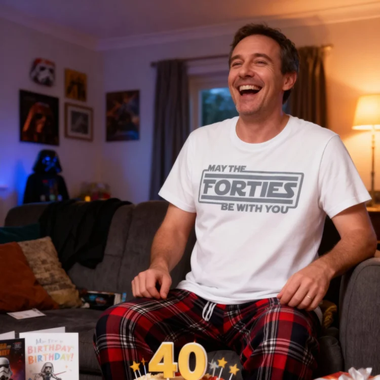 May The Forties Be With You Birthday Personalised Pyjamas