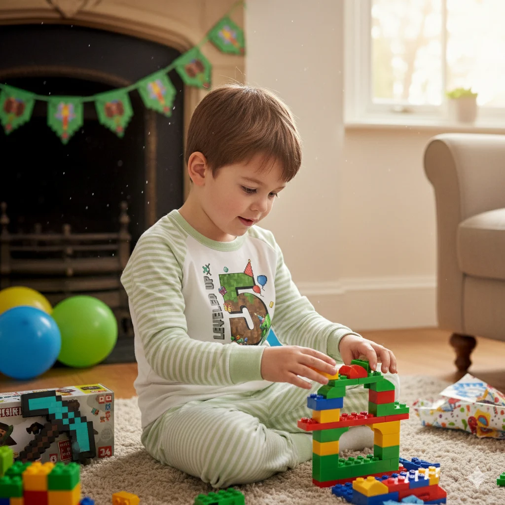Minecraft Style Birthday Personalised Pyjamas
