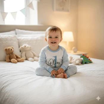 Personalised With a Name and Number Birthday Pyjamas