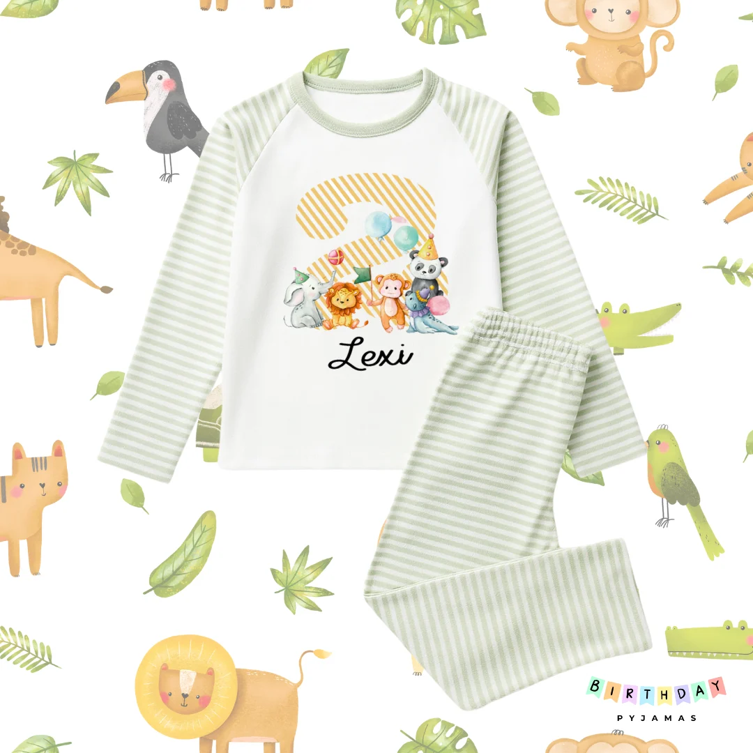 Safari Themed Birthday Pyjamas