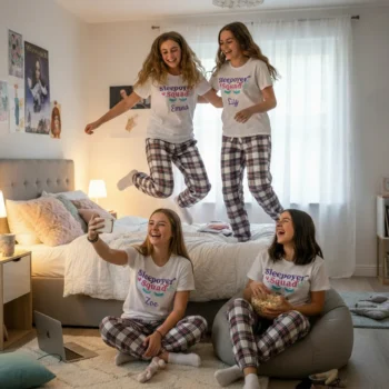 Sleepover Squad Pyjamas – Personalised Girls’ Sleepover PJs