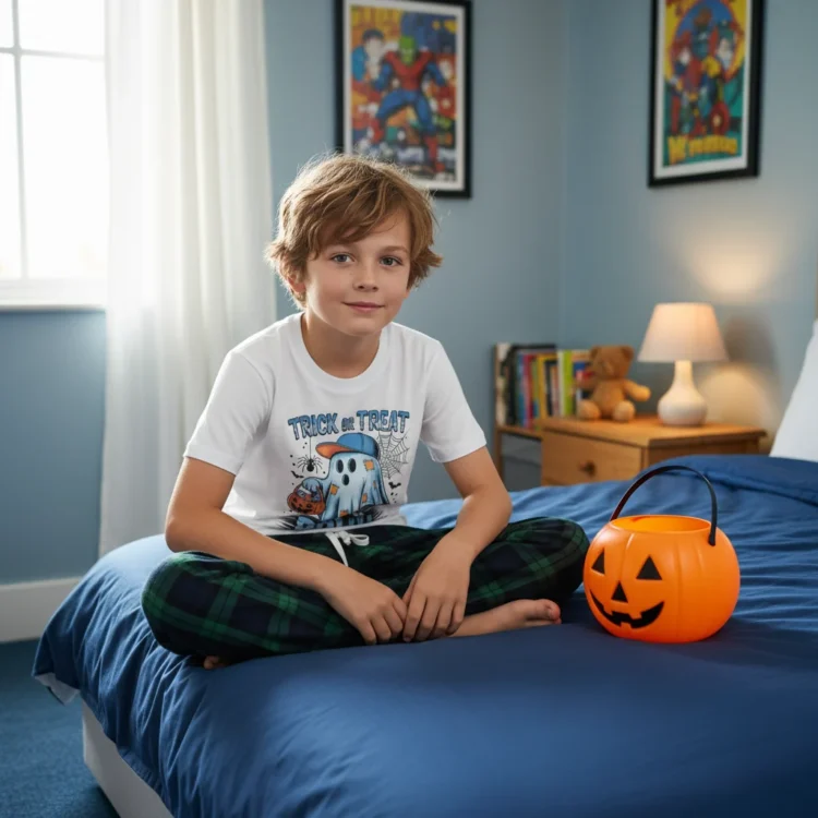 Trick Or Treat Bruh Halloween Personalised Pyjamas