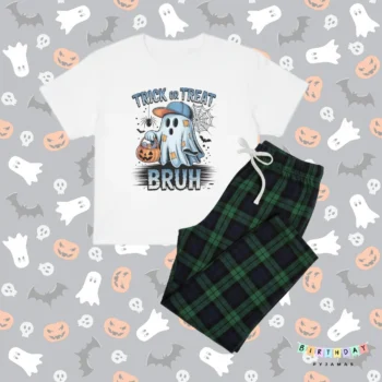 Trick Or Treat Bruh Halloween Personalised Pyjamas