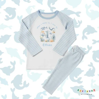 Underwater Sea First Birthday Personalised Pyjamas