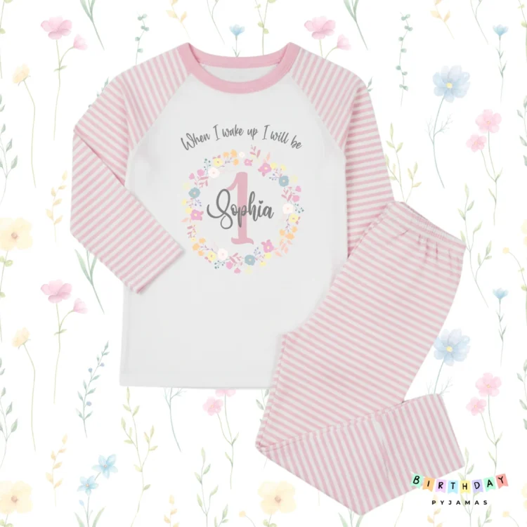 When I Wake Up I Will Be Wildflower Personalised Pyjamas – Birthday Pyjamas