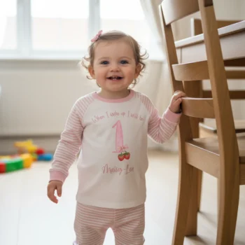 When I Wake Up Strawberry Dreams Birthday Pyjamas – Personalised Age & Name