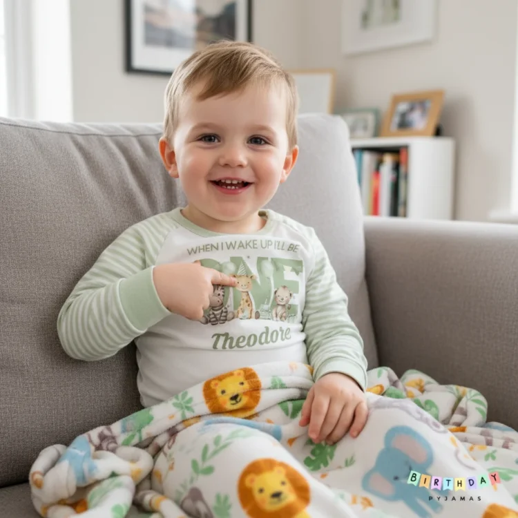 Zoo Animal Birthday Pyjamas – Personalised Kids PJs