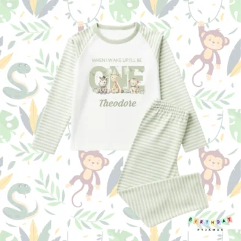 Zoo Animal Birthday Pyjamas – Personalised Kids PJs