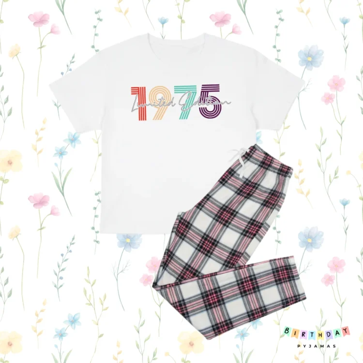 1975 50th Birthday Personalised Pyjamas