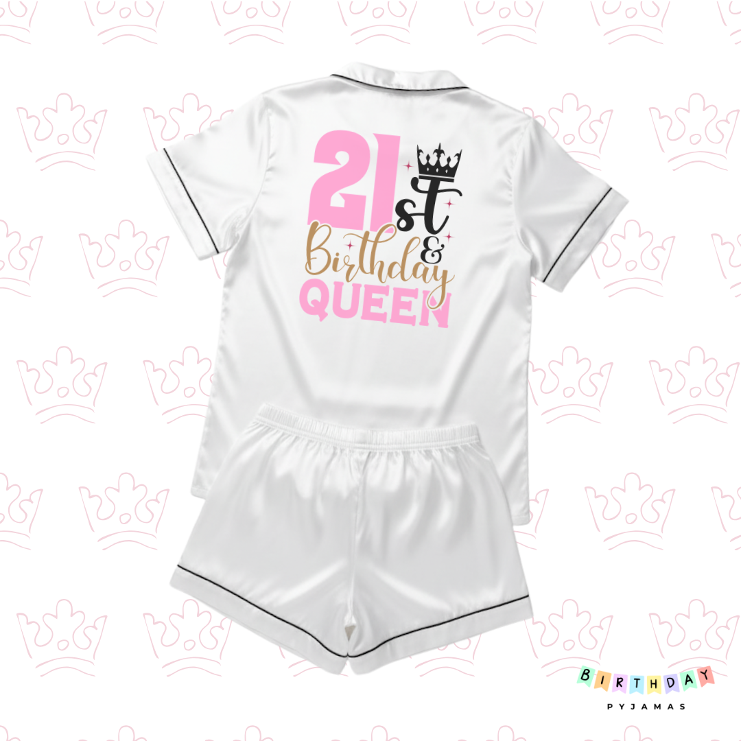 21st Birthday Queen - Birthday Pyjamas