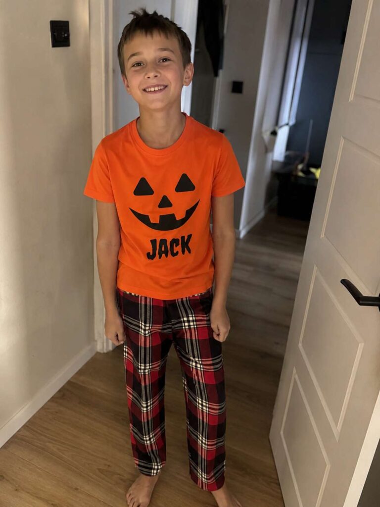 Pumpkin Personalised Halloween Pyjamas