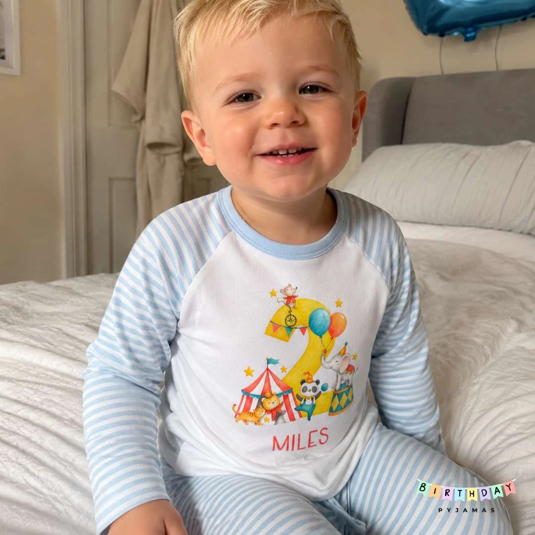 Circus Age Birthday Pyjamas Personalised 1