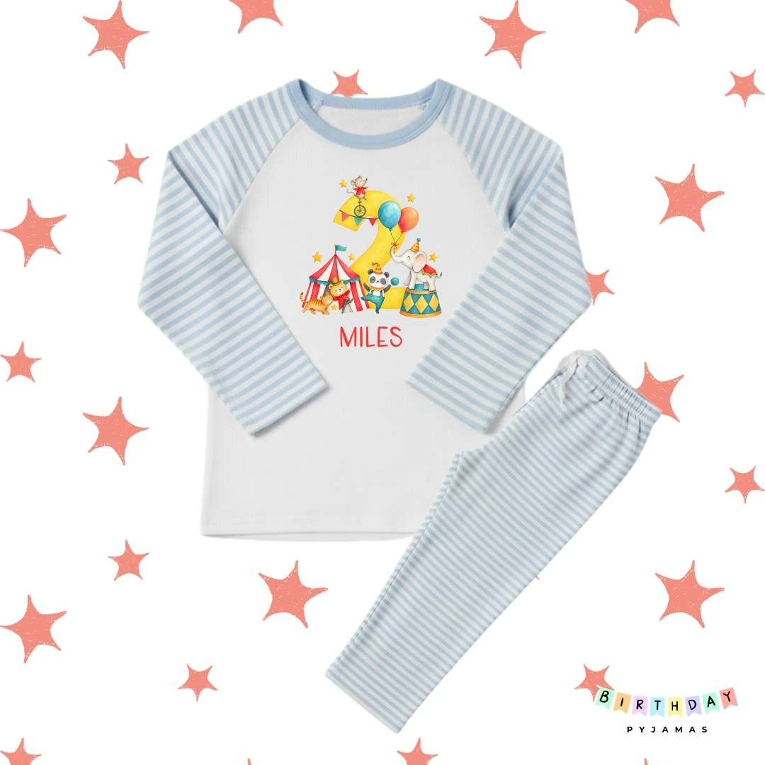Circus Age Birthday Pyjamas Personalised