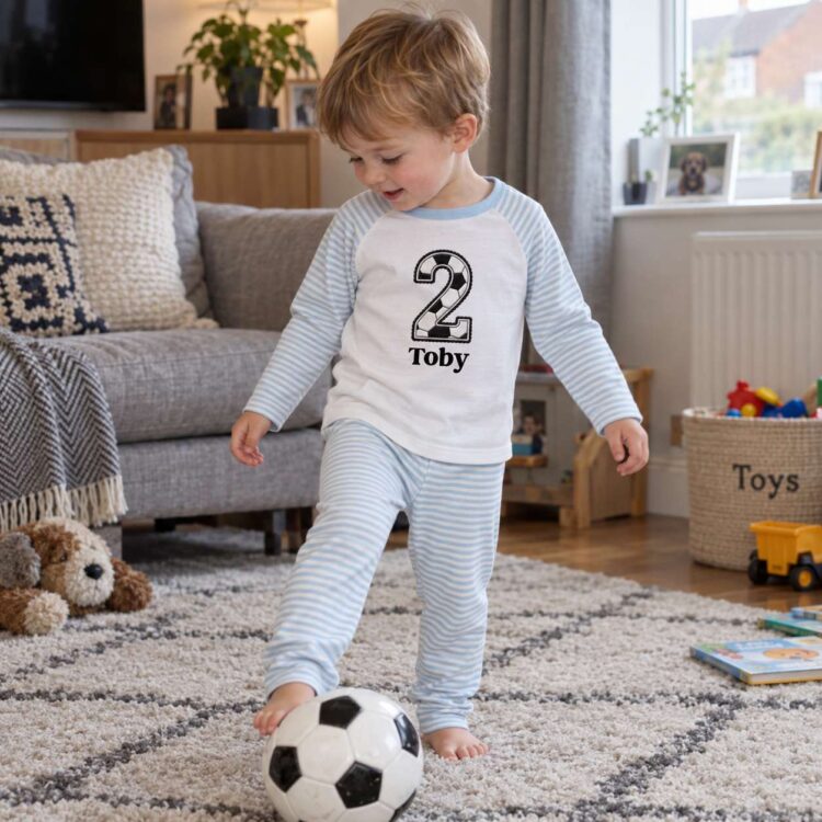 Football Fan Personalised Birthday Pyjamas