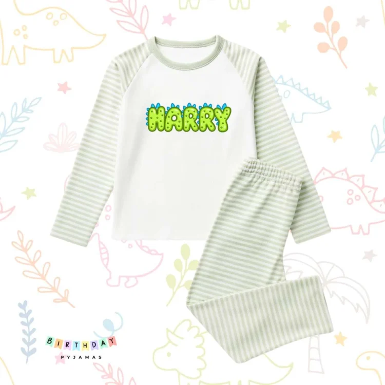 Dino Name Personalised Birthday Pyjamas