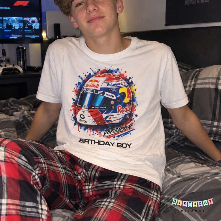 F1 Inspired Personalised Birthday Pyjamas 1