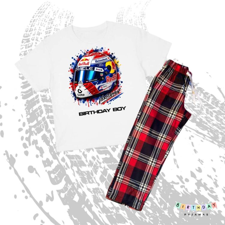 F1 Inspired Personalised Birthday Pyjamas