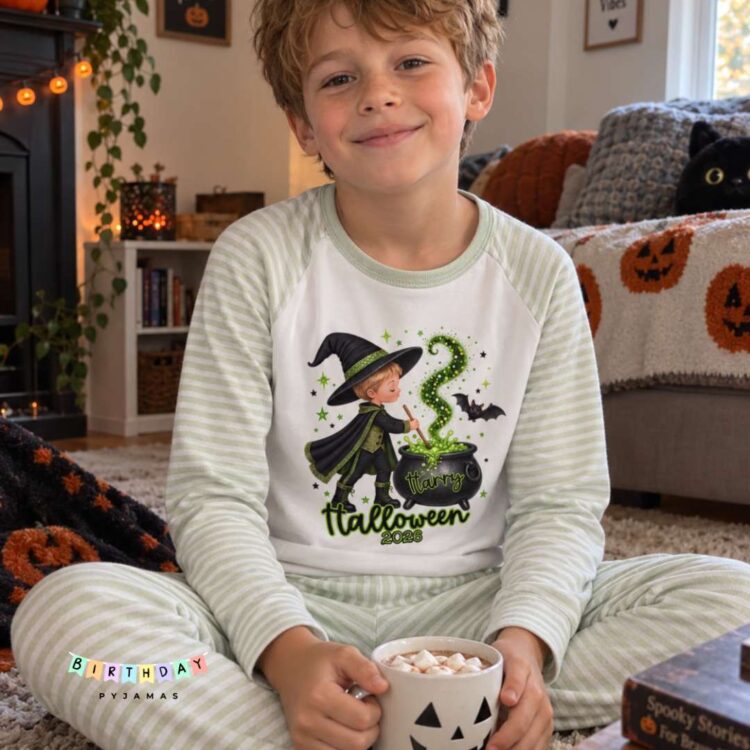 Potions Personalised Boys Halloween Birthday Pyjamas 1